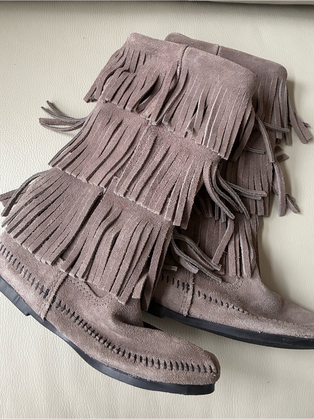 Minnetonka 3-Layer Fringe Boots